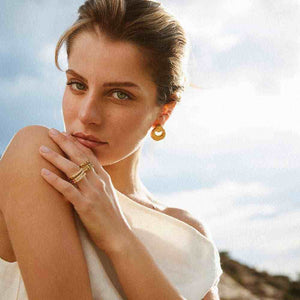 Amalia Green Ring | Stylish Gold Jewelry Gift Waterproof and Elegant