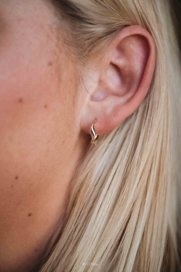 O'Milo Twisted gold hoops, Bruna