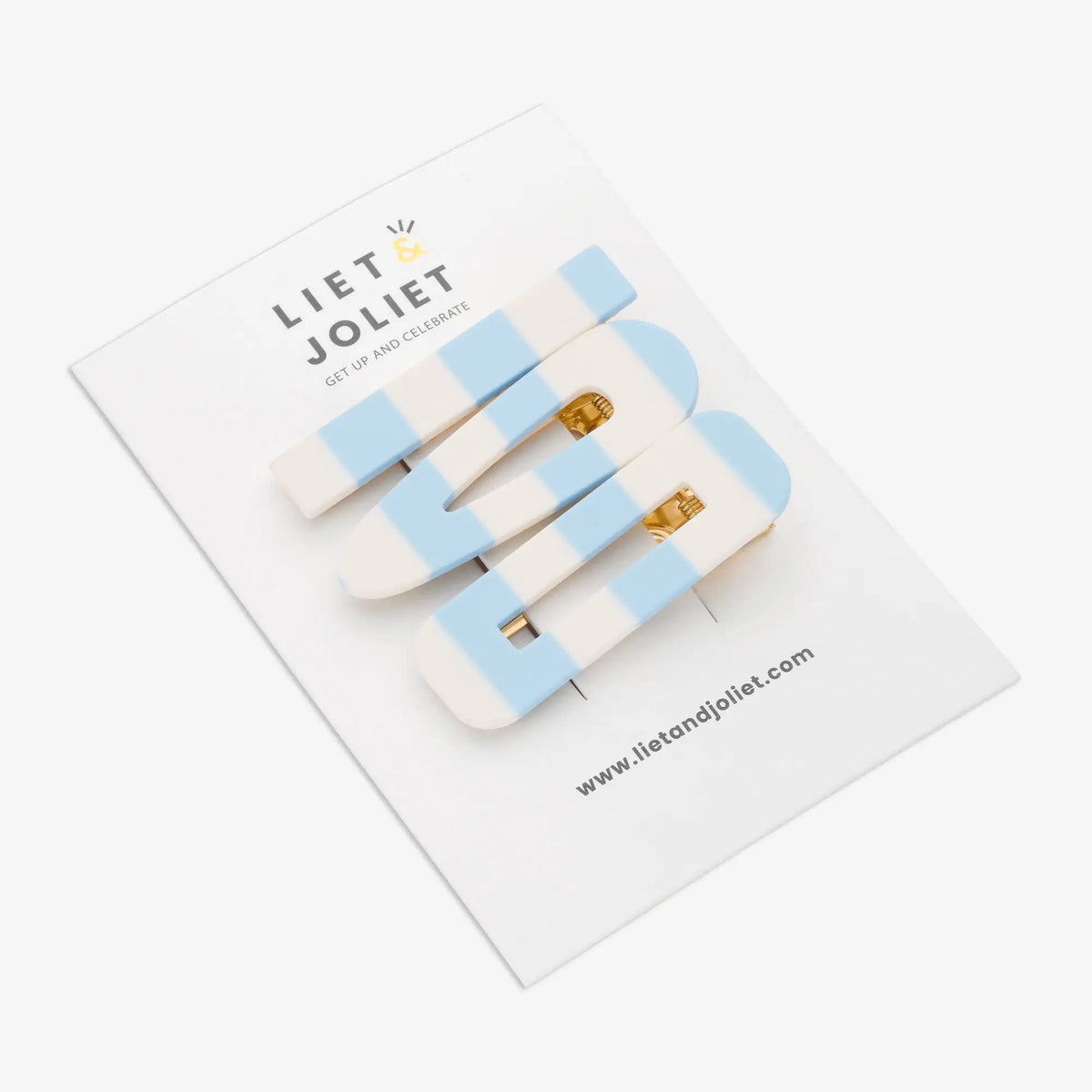 Blue and white hair clips with an elegant two-tone design for women and girls, perfect for fresh everyday styling