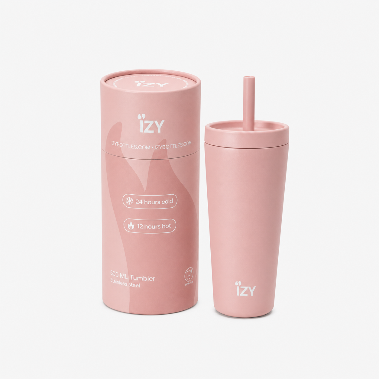 IZY Beker 500ML - Zalmkleurig IZY Bottles