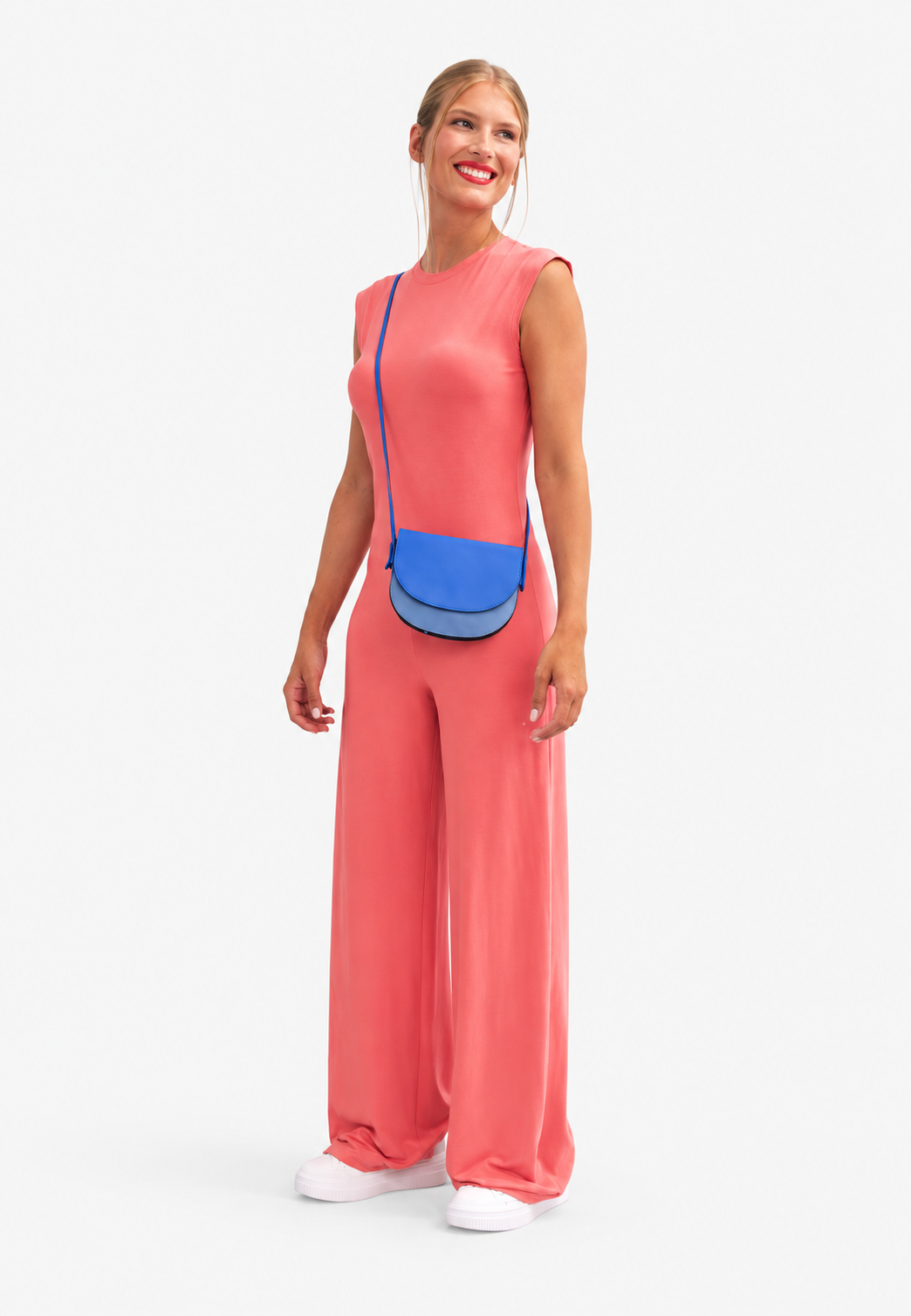 Blush Rose Leather Crossbody Bag