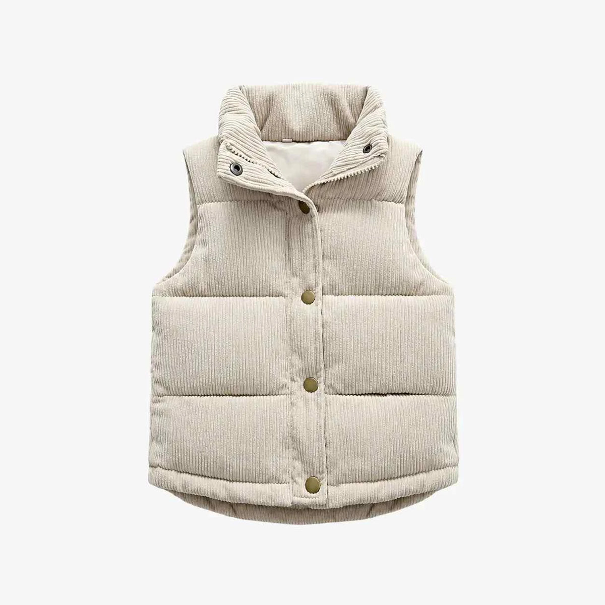 Corduroy quilted cardigan with a soft ribbed texture, warm layering design and timeless everyday style