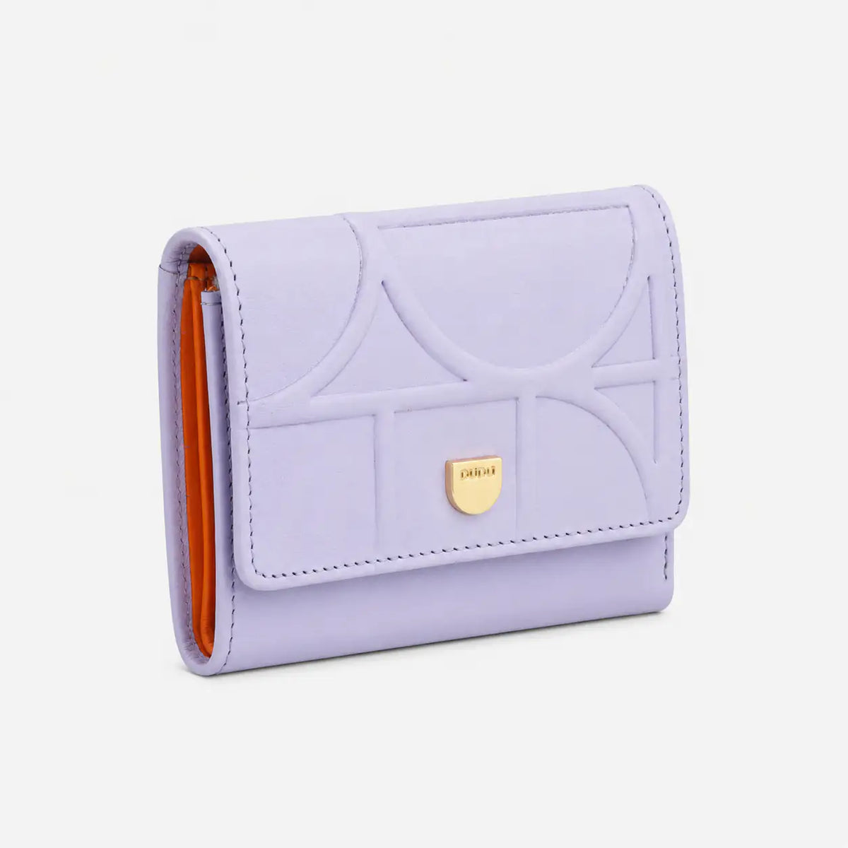 DuDu® lila purple mini wallet made from premium full-grain calf Nappa leather for stylish everyday organisation