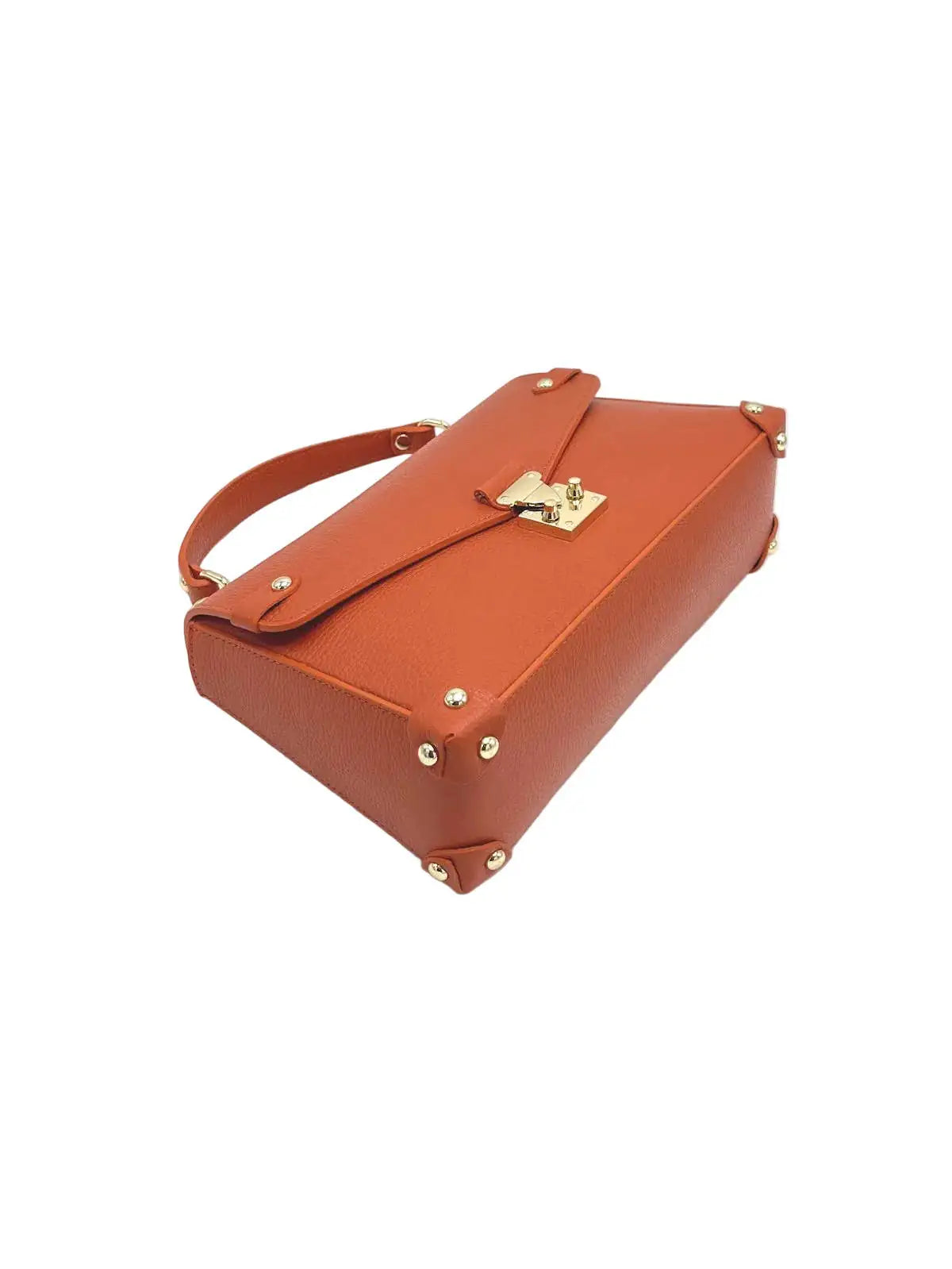 Elegant orange leather handbag for women with a sophisticated shoulder bag design for everyday styling