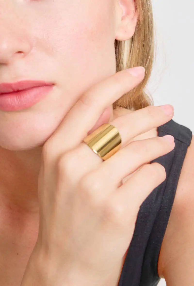 Elegant Refined Glow gold-tone ring featuring a polished contemporary design for sophisticated everyday styling