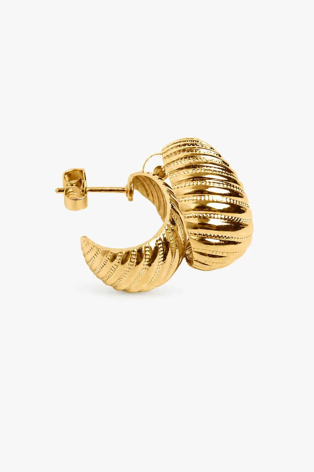 Fany oorbellen with refined textured gold plating and elegant silhouette
