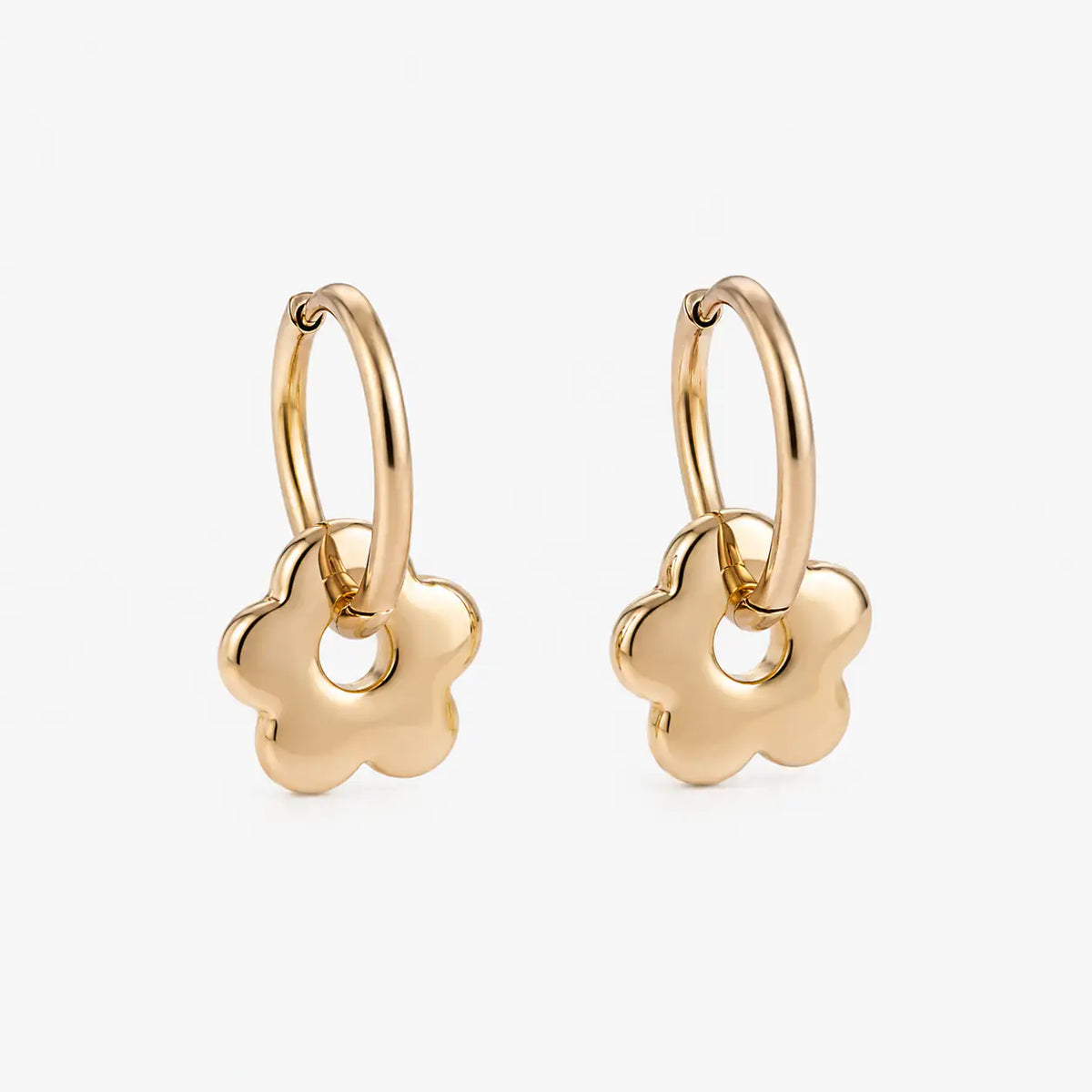 Gold stainless steel earrings with an elegant gold-tone finish and timeless modern design for everyday wear