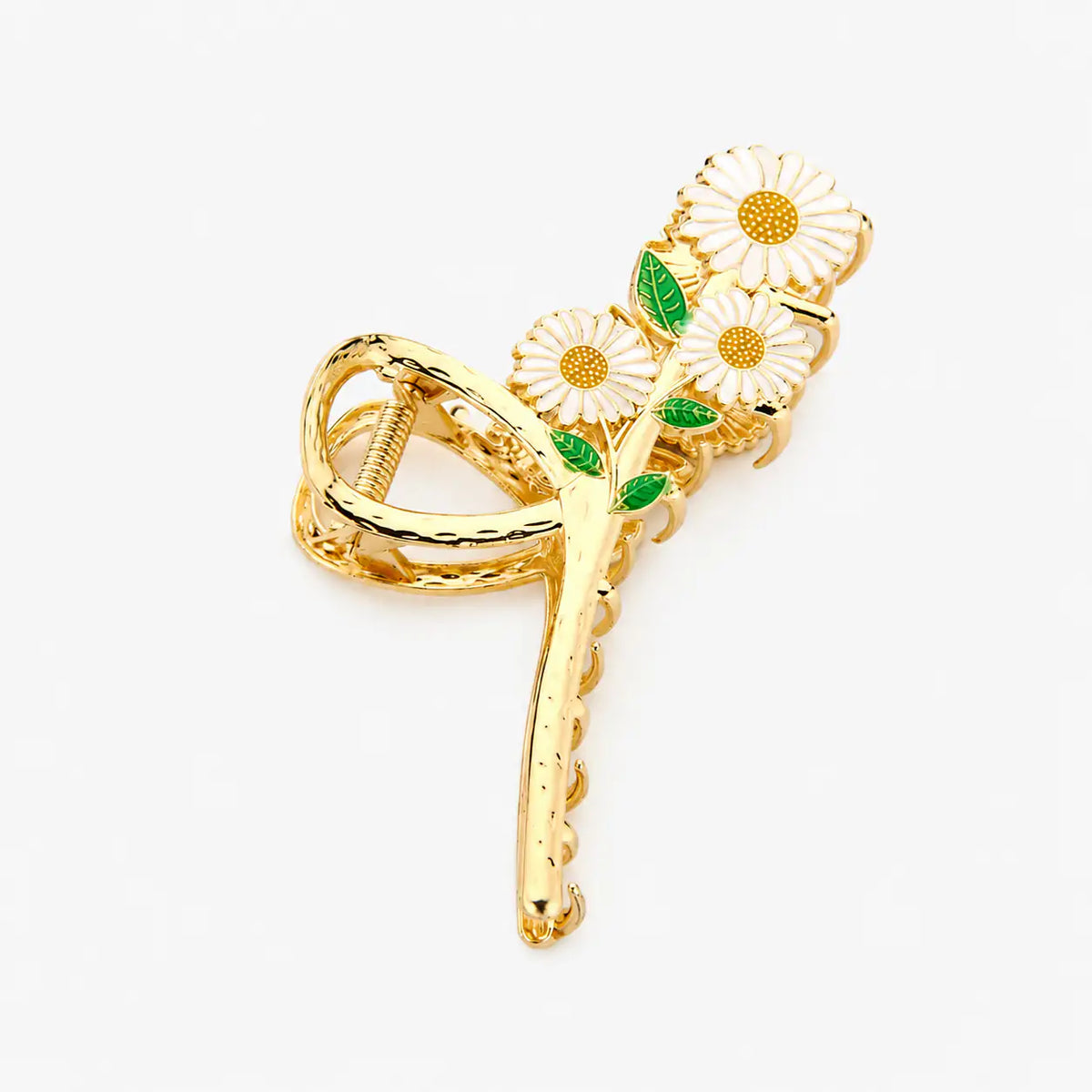 Golden Bloom hair clip with an elegant gold-tone floral design for women and girls, perfect for timeless everyday styling
