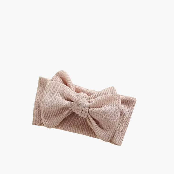 Headband Babybow Pink Beige/ White