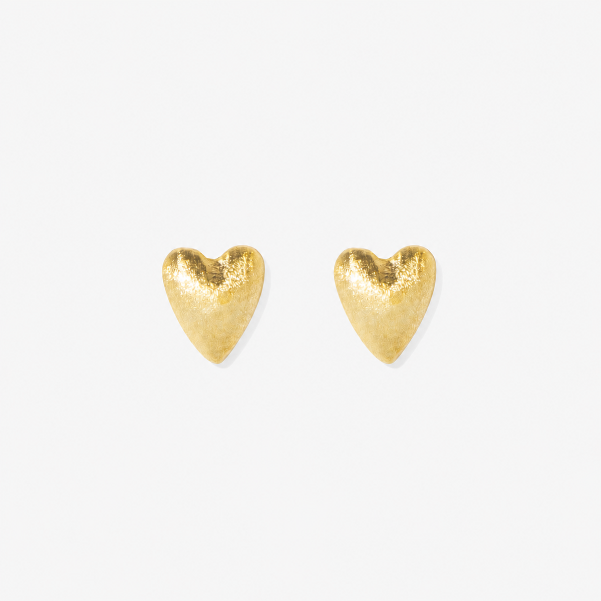 Heart earrings crafted from 925 sterling silver with an elegant 18K gold-plated finish
