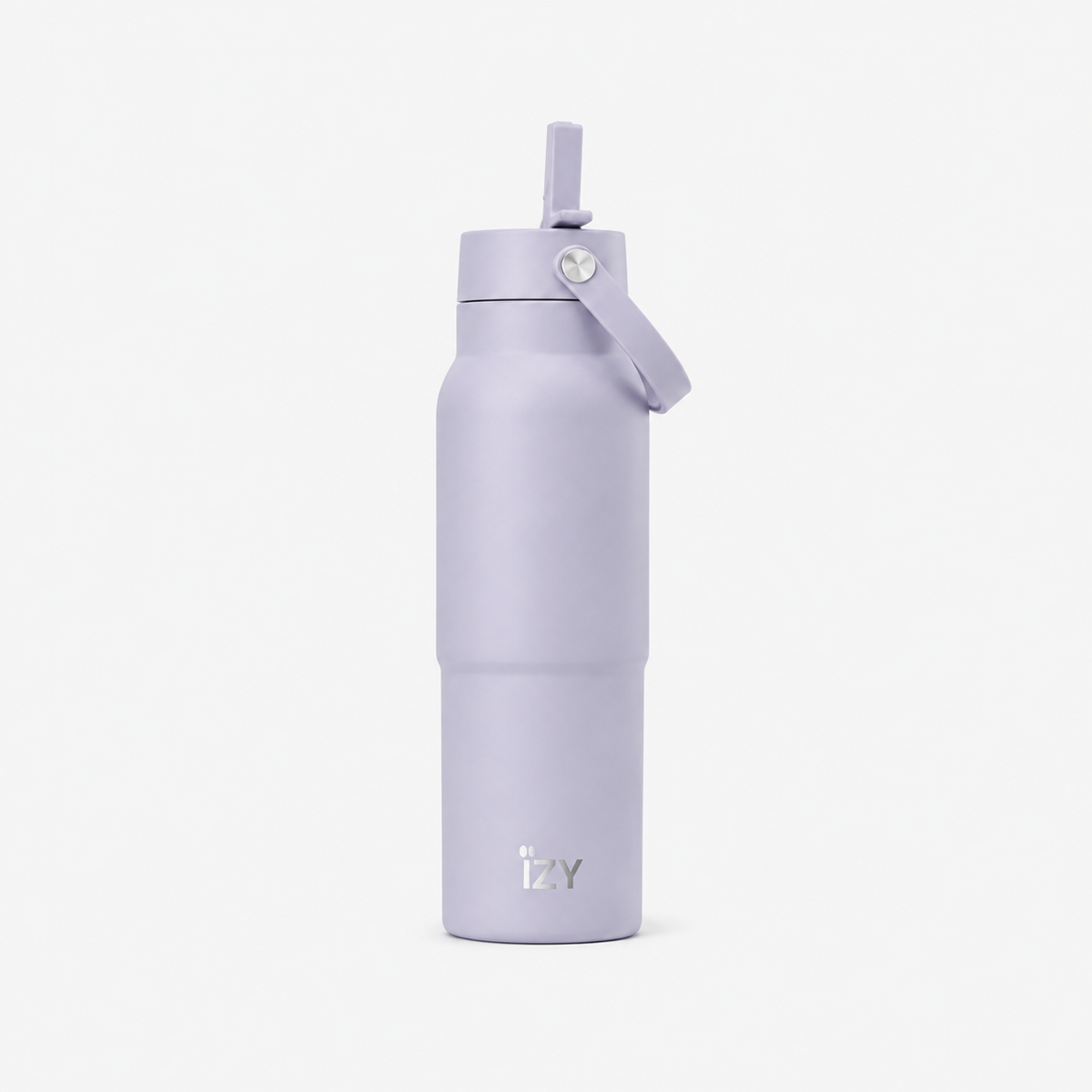 Lila IZY Travel Bottle, reusable insulated water bottle in soft lilac for travel and everyday use