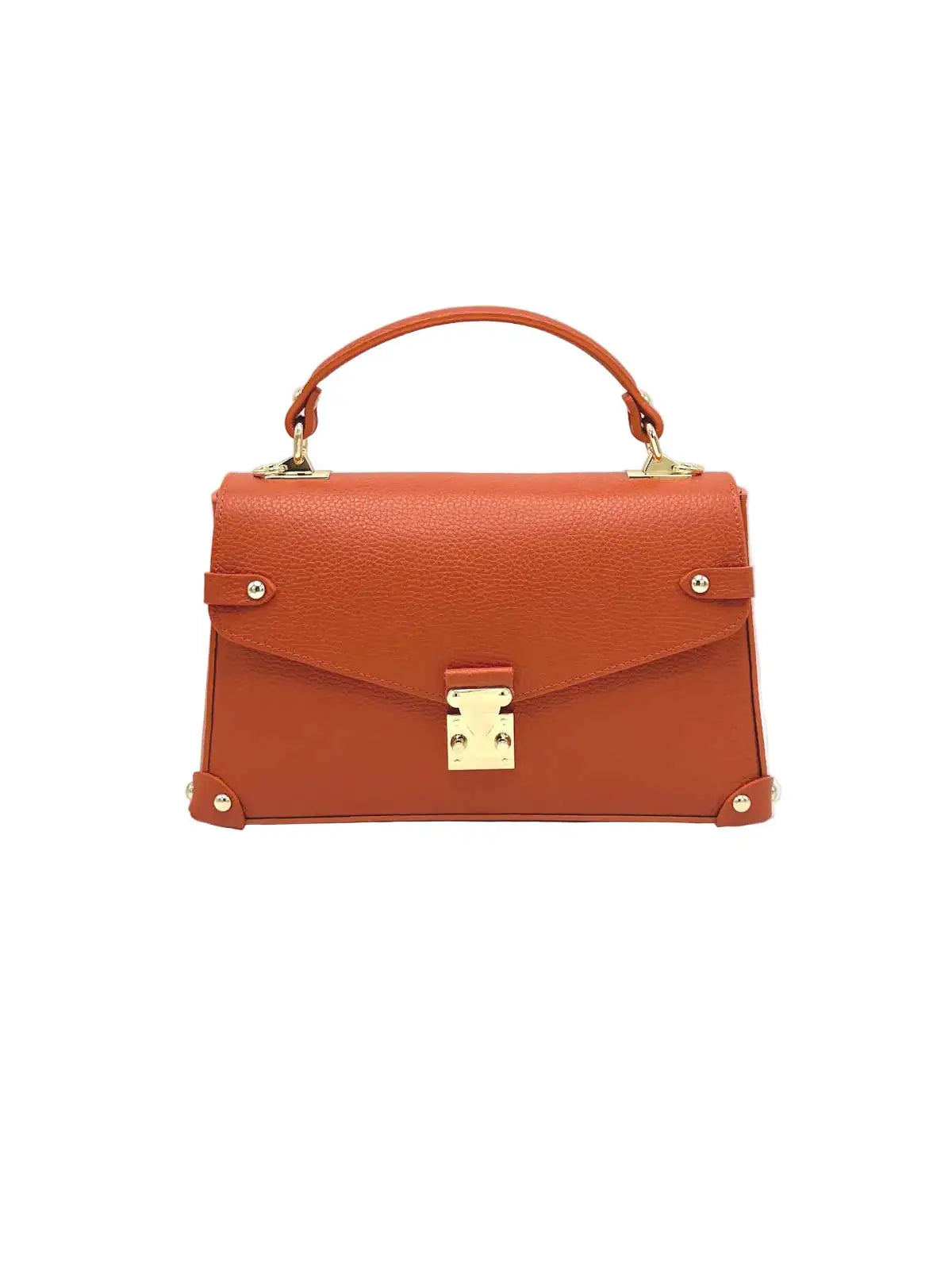 a10907-ad.myshopify.com Orange Genuine Leather Shoulder Bag