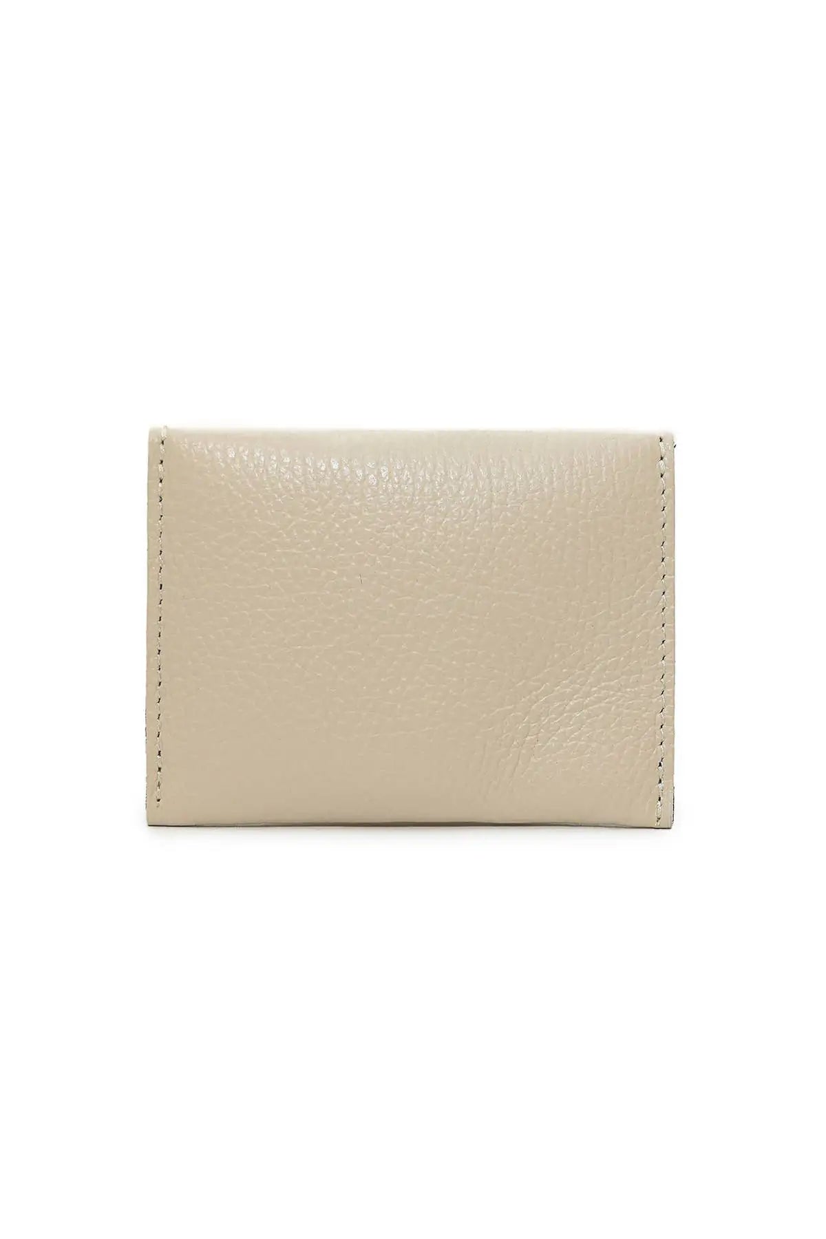 Refined beige everyday wallet designed for practical organisation with a compact and elegant silhouette