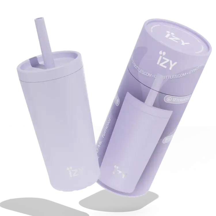 Reusable lilac travel cup with an insulated design for enjoying coffee and tea while travelling or commuting