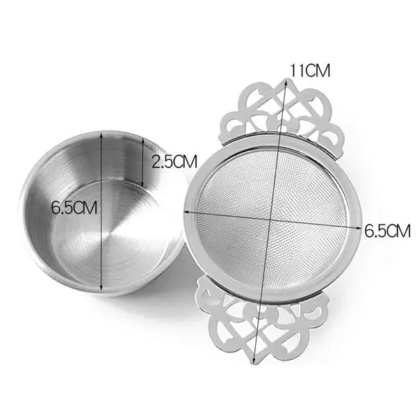 Reusable stainless steel tea infuser designed for brewing loose leaf tea with a fine-mesh strainer