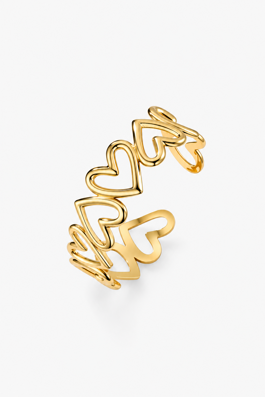 Sanne gold stainless steel bangle with an elegant gold-tone finish for stylish everyday jewellery