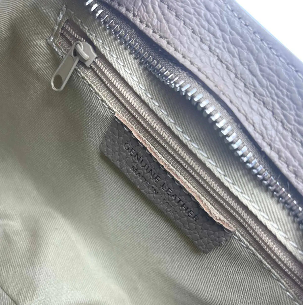 Taupe Italian-style shoulder handbag with a timeless silhouette for everyday and elegant occasion wear
