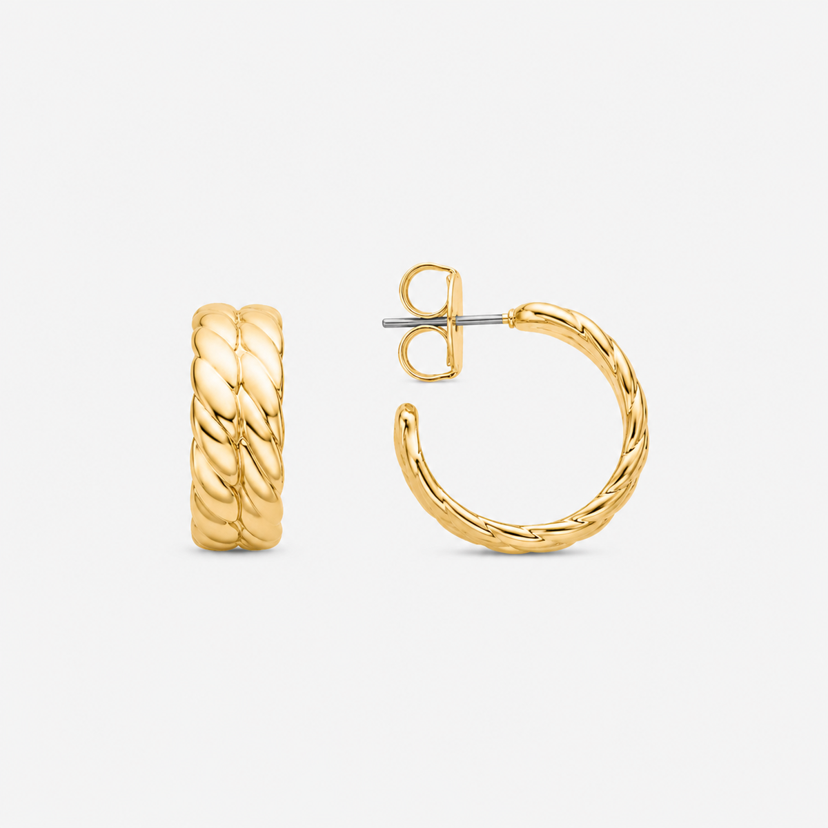 Thety earrings with a refined 18K gold finish and timeless minimalist design for elegant everyday