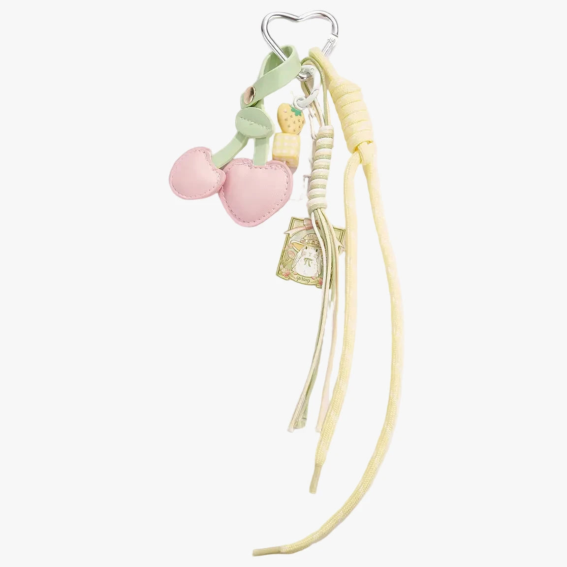 Yellow flower bag charm with an elegant floral design in bright yellow for a stylish everyday bag detail