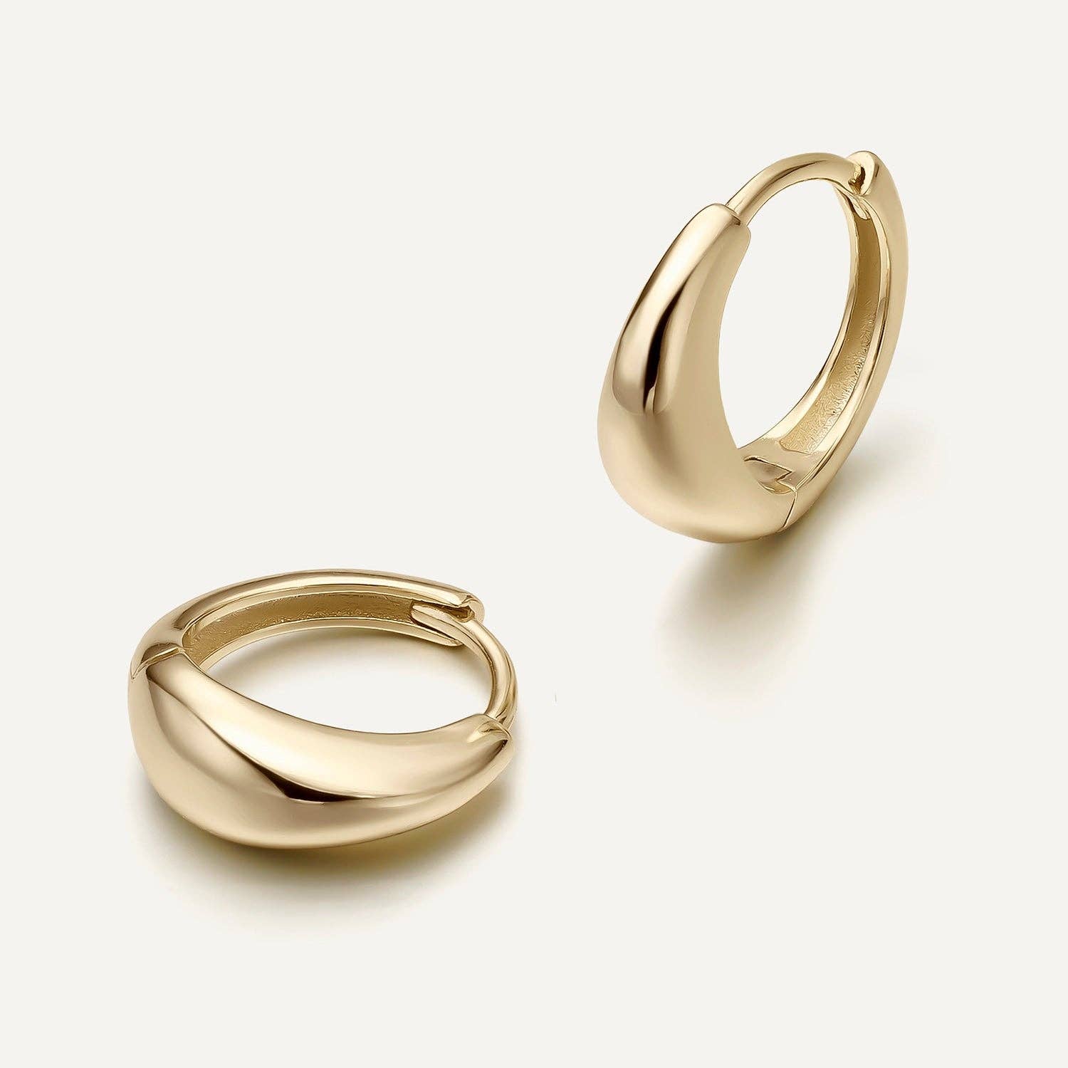 Yulia 14K gold-plated hoop earrings made from 925 sterling silver for elegant everyday jewellery styling