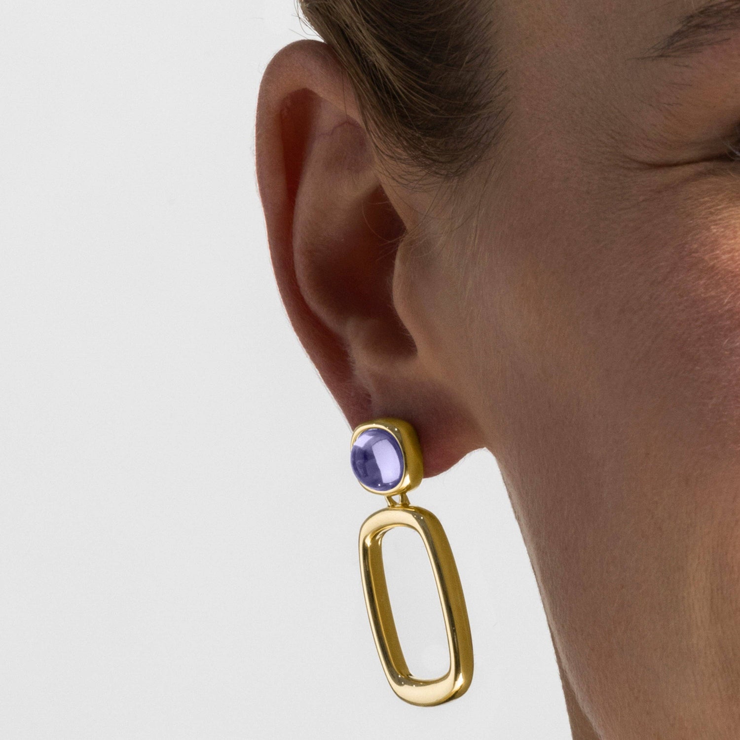 Purple Crystal Orzur Earrings