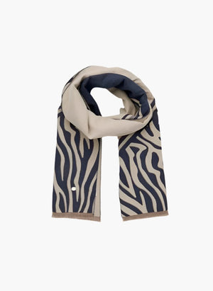 Liet & Joliet Scarf Monica, polyester-viscose blend, zebra pattern.