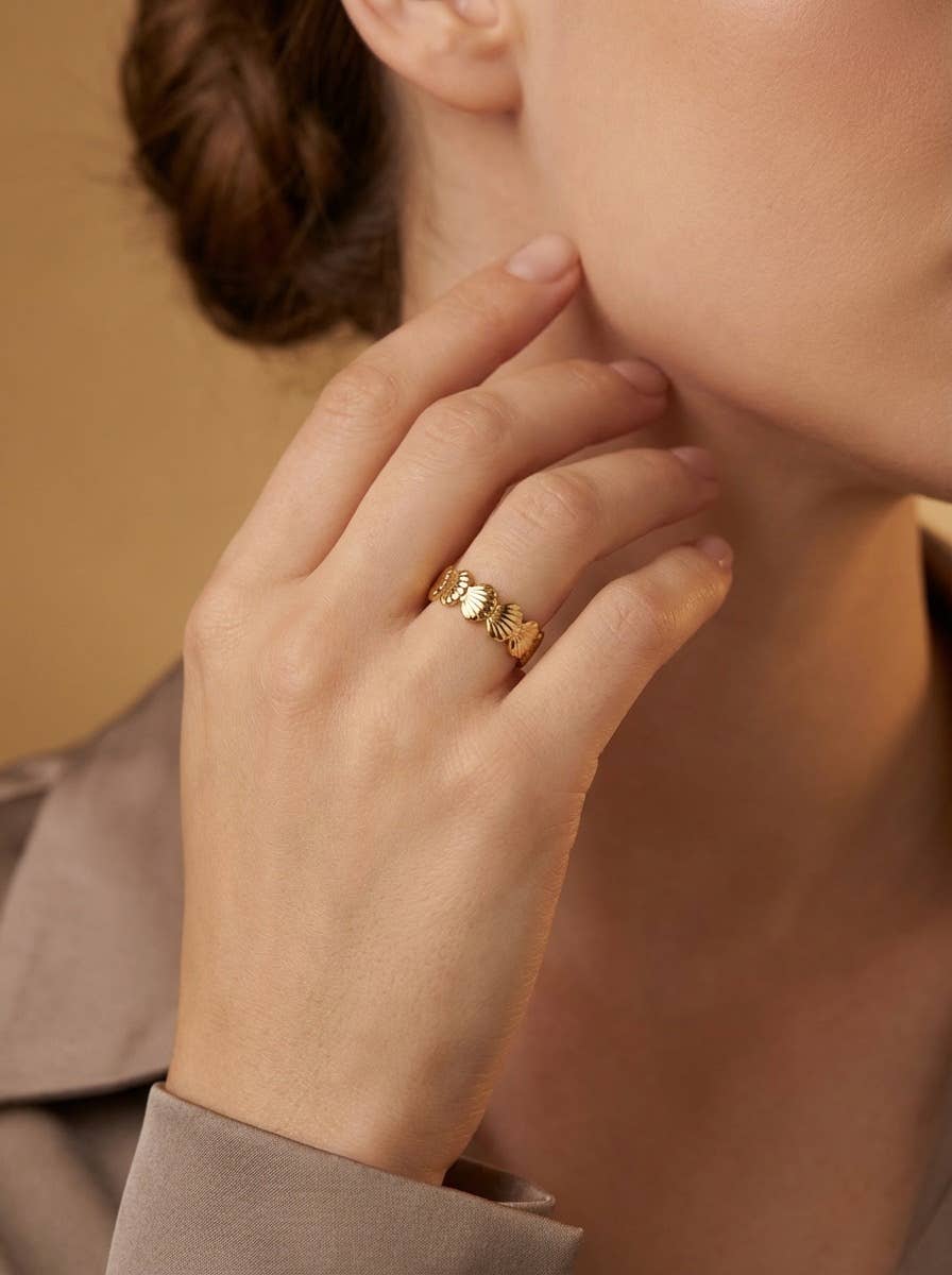 Roestvrijstalen ring 424AQ258: Or / 100% Acier inoxydable – alternate product view