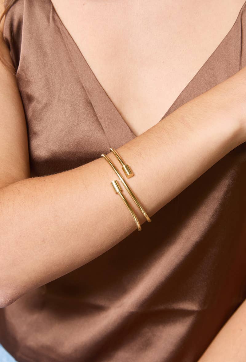 324AQ69 armband van roestvrij staal: Goud – alternate product view
