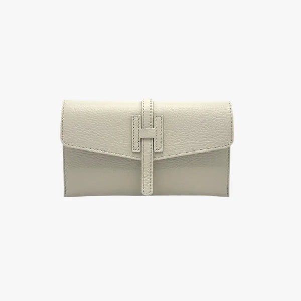 a10907-ad.myshopify.com Beige Leather Mini Clutch