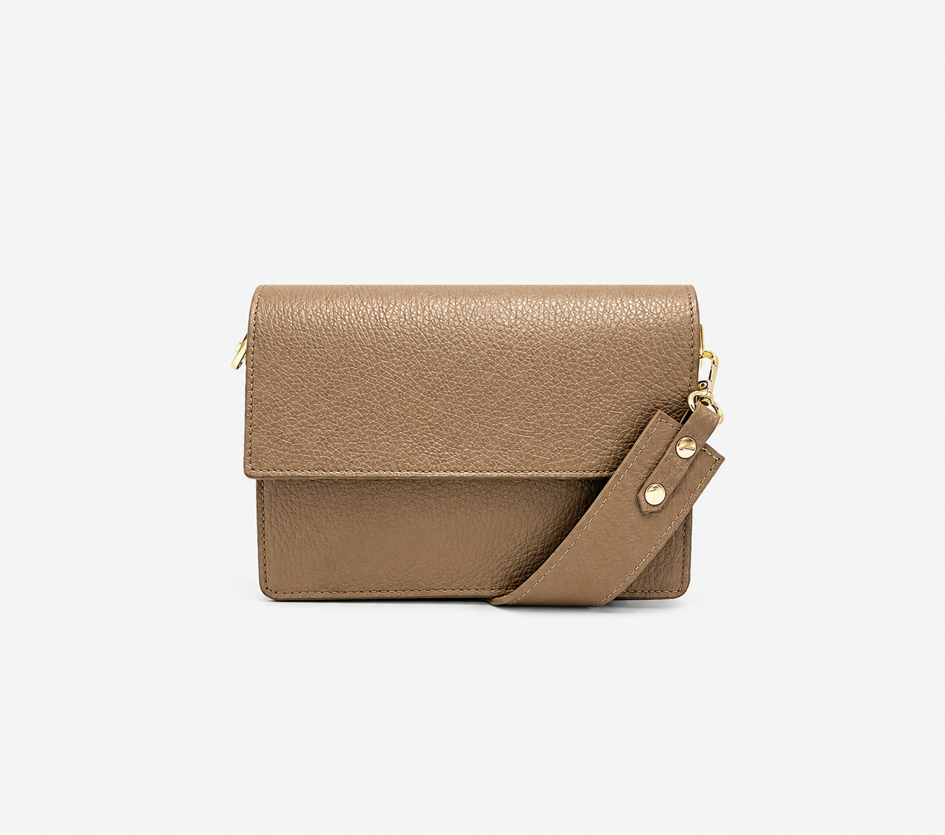 Minimalist Taupe Shoulder Bag