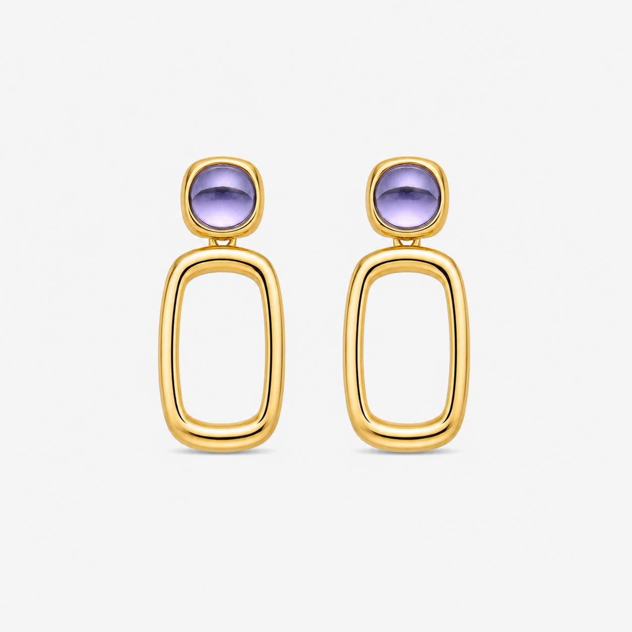 Purple Crystal Orzur Earrings
