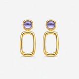 Purple Crystal Orzur Earrings