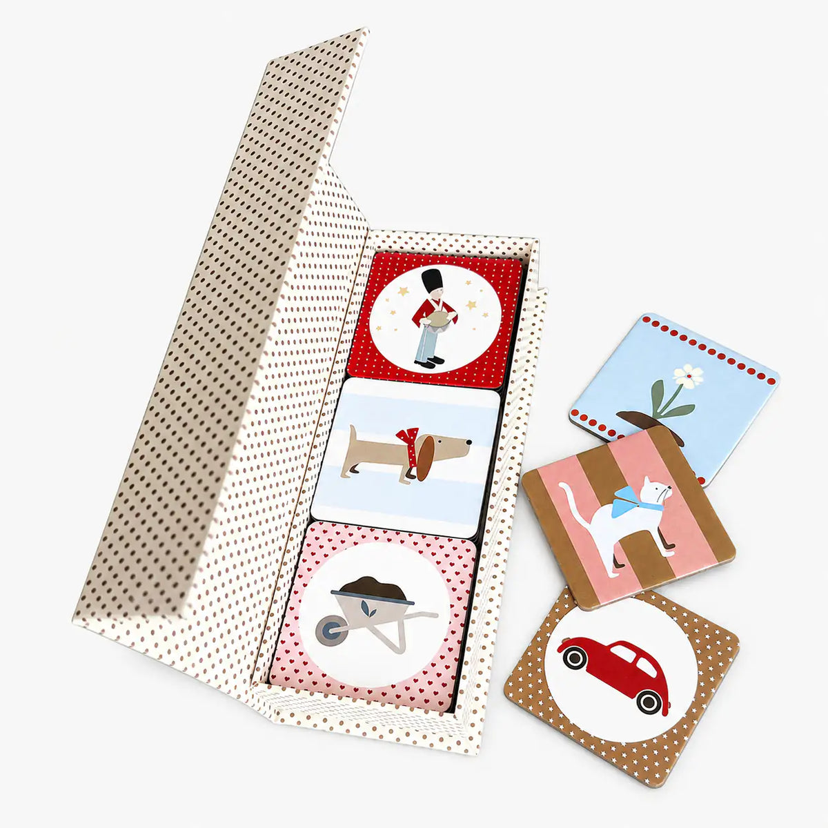 Educational wooden memory game for children featuring a fun matching activity that supports learning through play