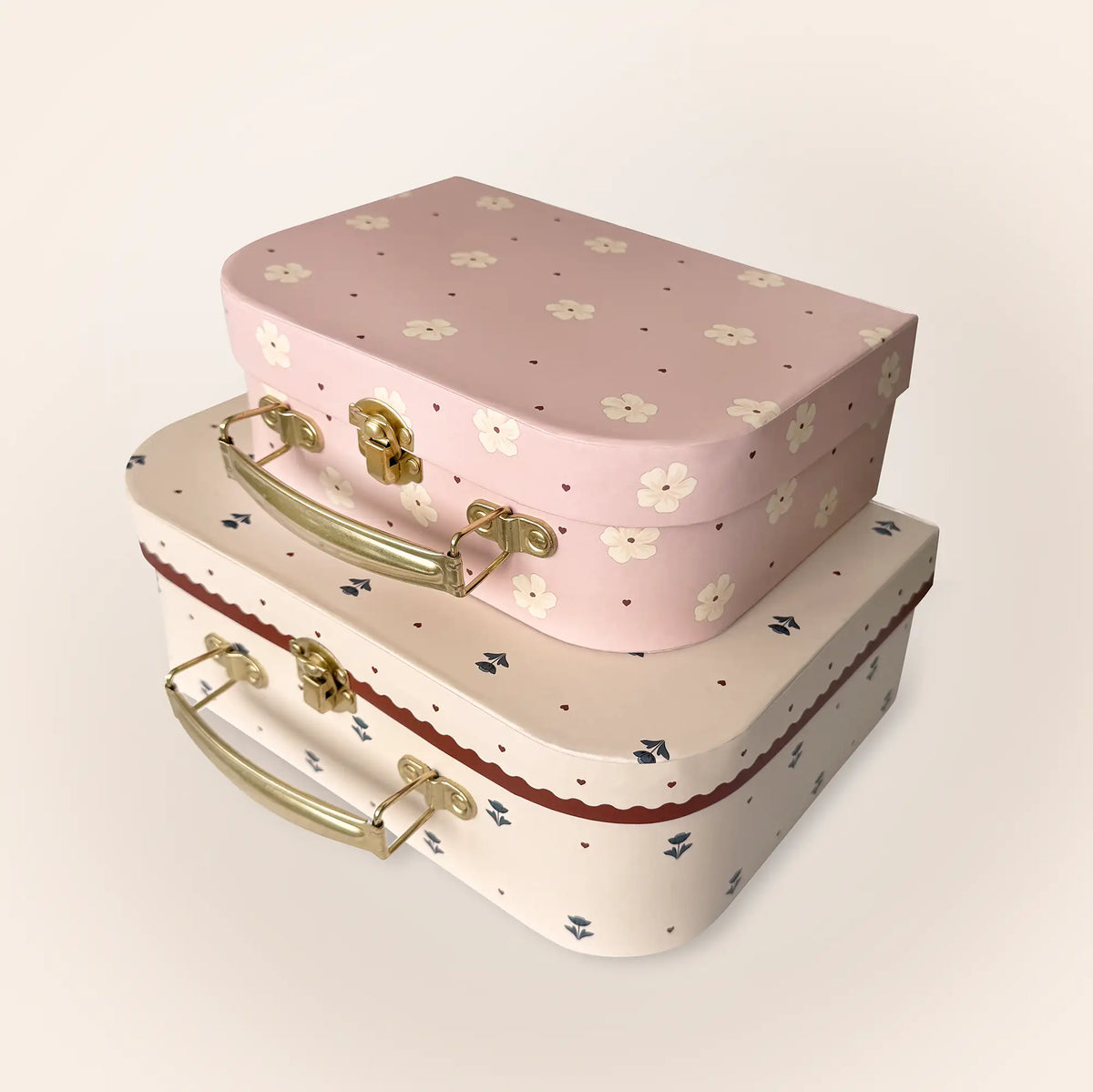 Elegant floral storage cases designed for organized storage, home organization and stylish travel