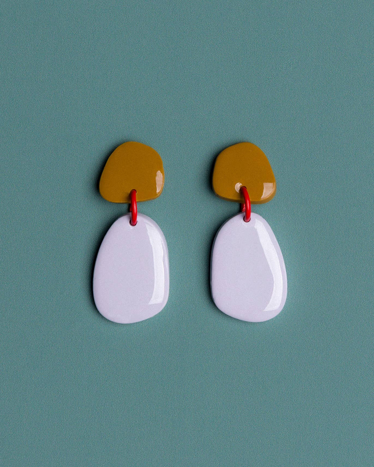 Elegant handmade polymer clay earrings featuring a lightweight design for comfortable everyday use