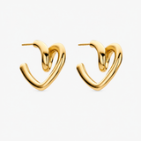 Gold Heart Earrings Liet & Joliet