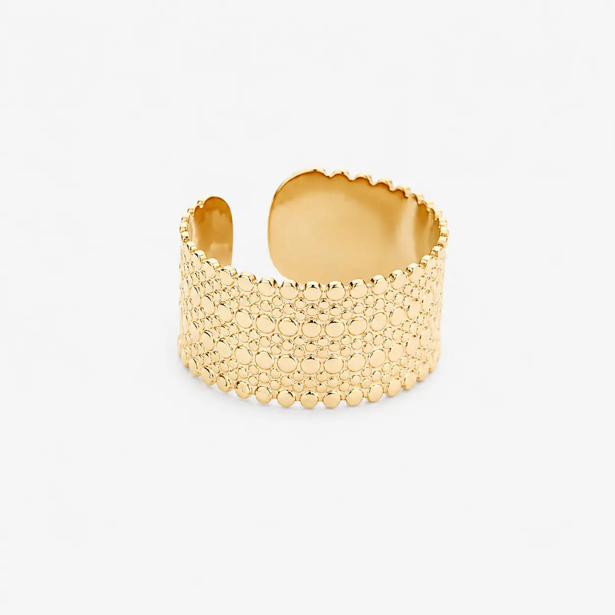 Gold Luxe statement ring with a bold gold-tone finish and luxurious contemporary design