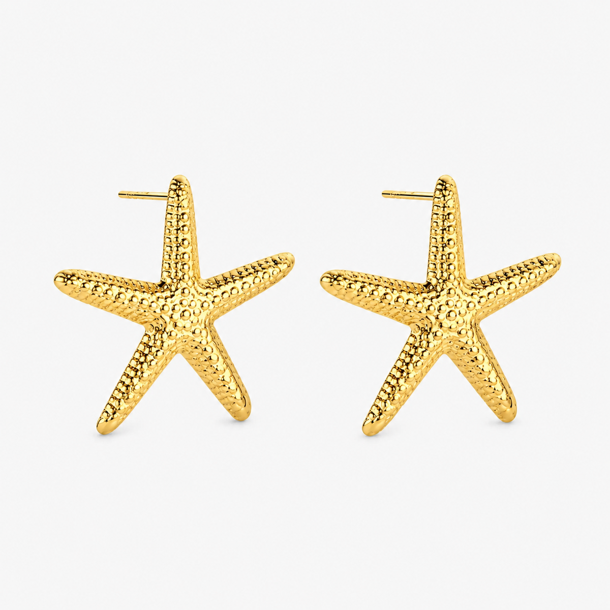 Gold Starfish Earrings – Elegant Gold-Tone Starfish Stud Earrings with an Ocean-Inspired Design for Everyday Wear
