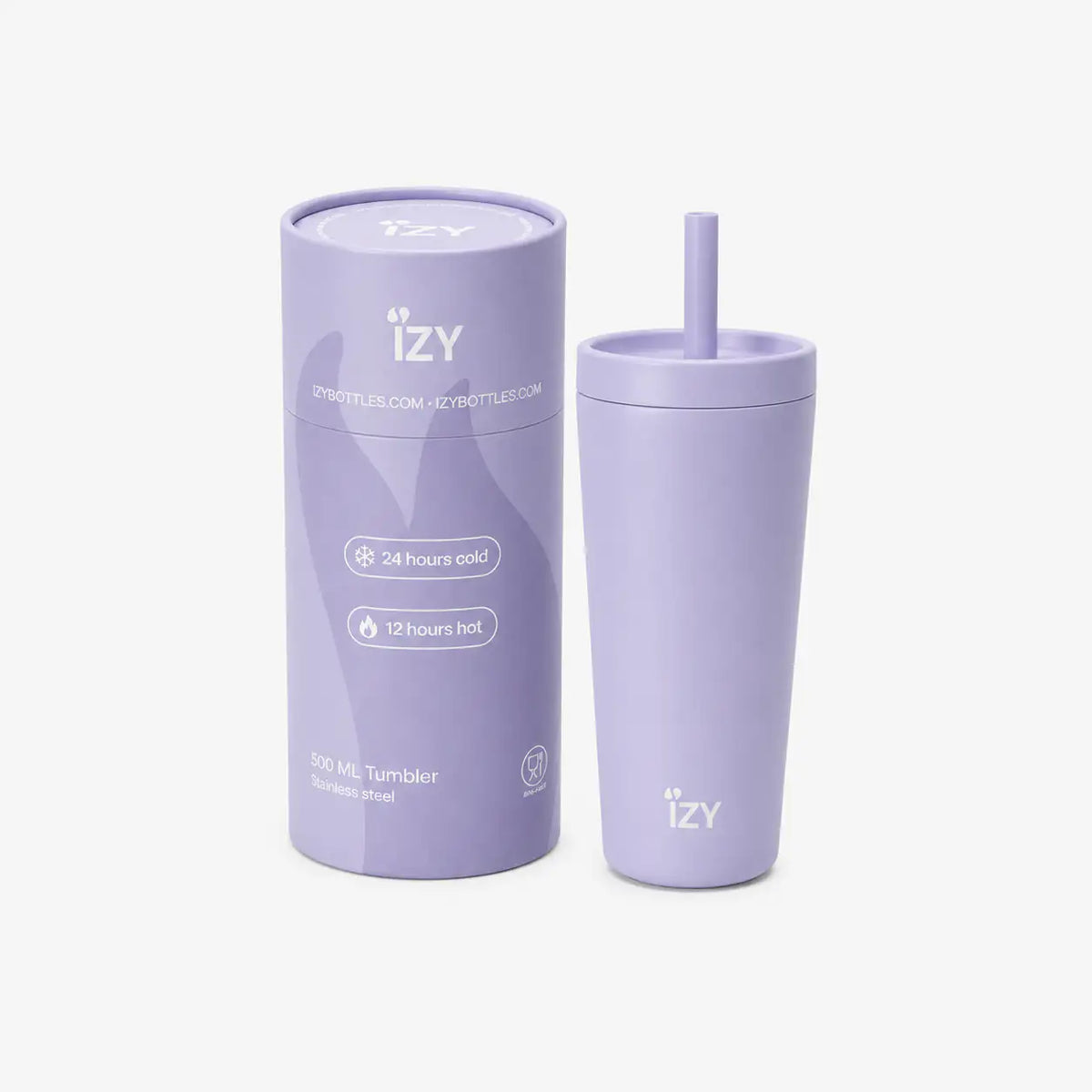 IZY lilac insulated travel cup with a reusable design for coffee, tea and everyday drinks on the go