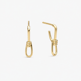Minimalist knot earrings made from 925 sterling silver with an elegant 18K gold-plated finish