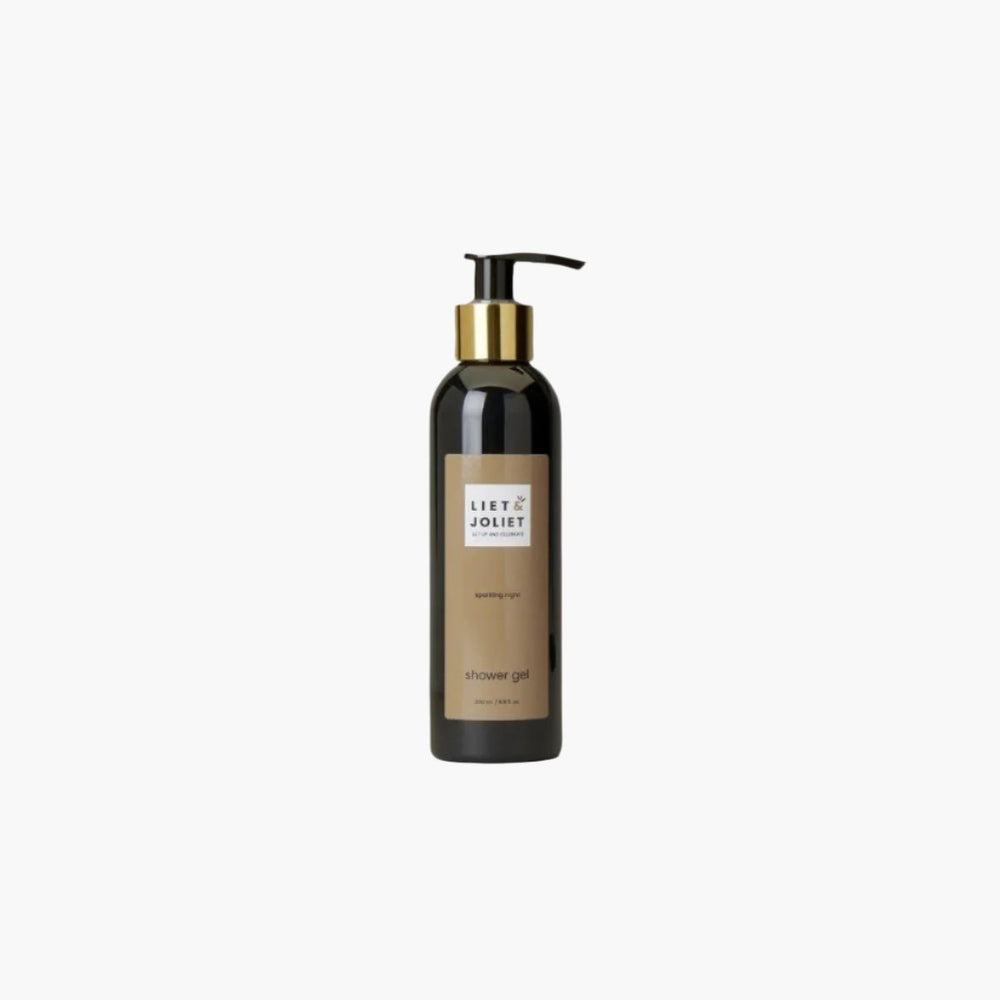 Liet & Joliet Sparkling Night Showergel bottle and packaging, 200ml.