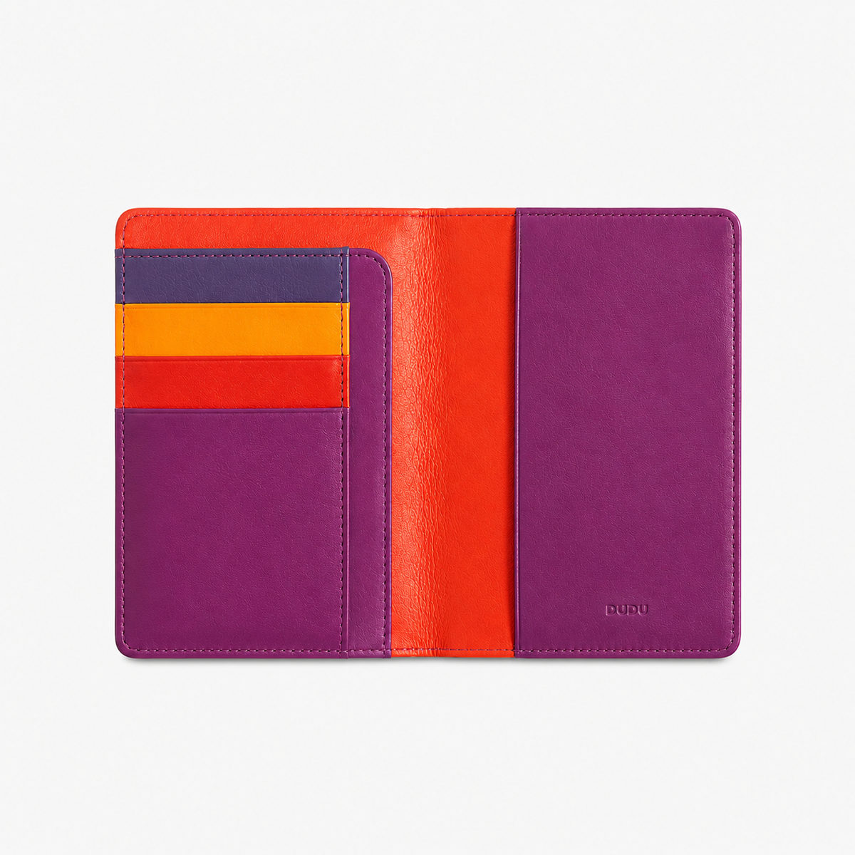 Purple Leather Passport Holder – product image
