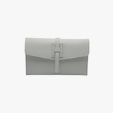 a10907-ad.myshopify.com Light Grey Leather Mini Clutch&nbsp;