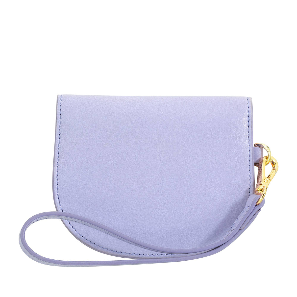 Lilac calfskin leather wristlet wallet for women by DuDu Provence with an elegant and compact design