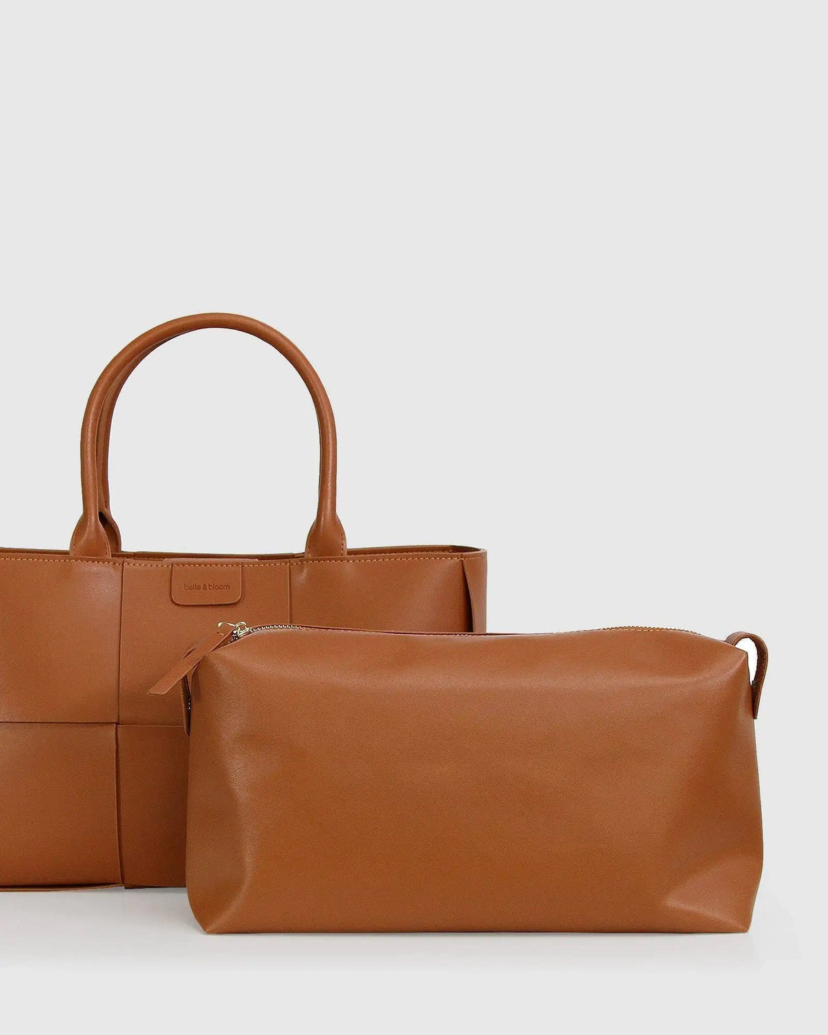 Woven Brown Leather Shopper – alternate product view 6
