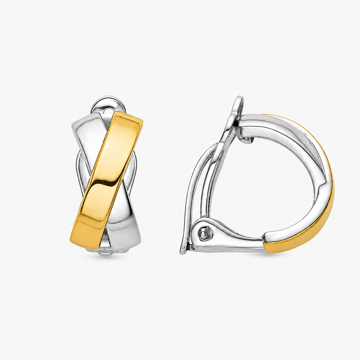  Luxenter Reina earrings crafted from 925 sterling silver with an elegant 18K yellow gold finish