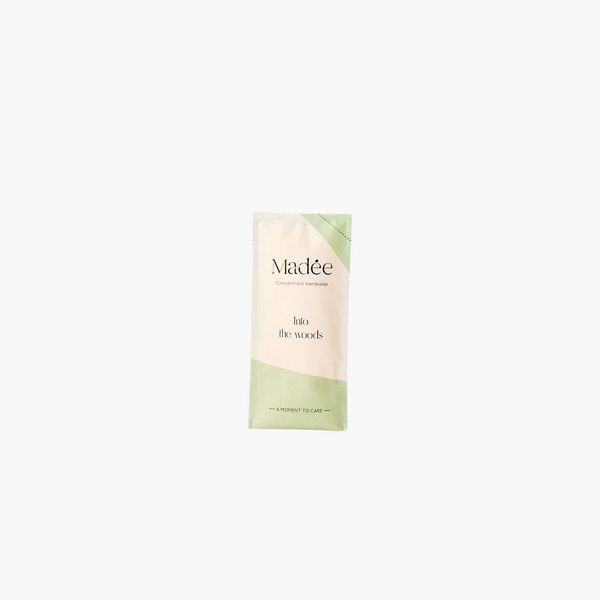 Product packaging with 'Madee' branding on a white background