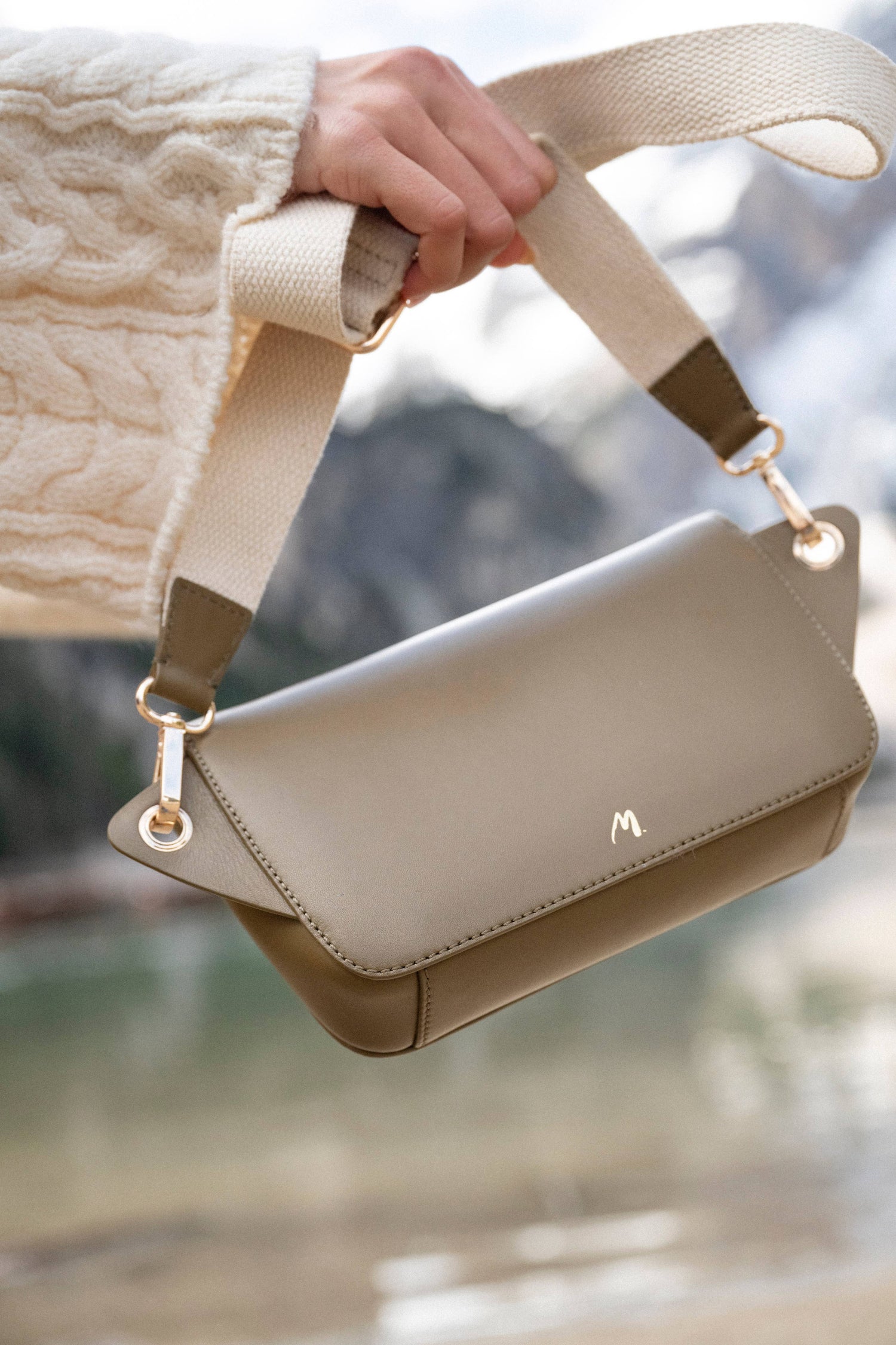  Maradji Emilie premium leather belt bag in bronze with a sophisticated and versatile crossbody silhouette