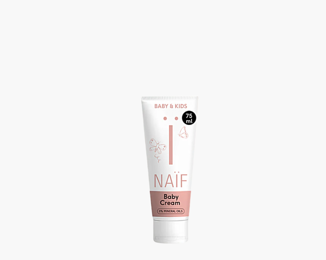 Naïf Care Cream for Baby & Kids, 75ml tube, vegan, dermatologically tested, suitable for sensitive skin.