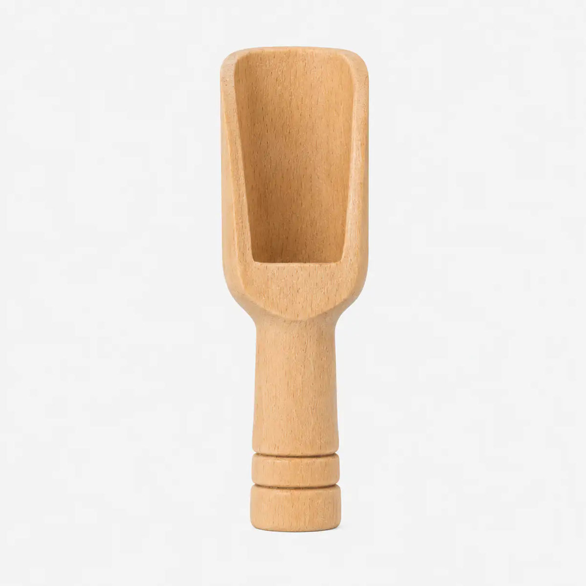  Natural wooden teaspoon for stirring and serving tea with a simple, timeless design
